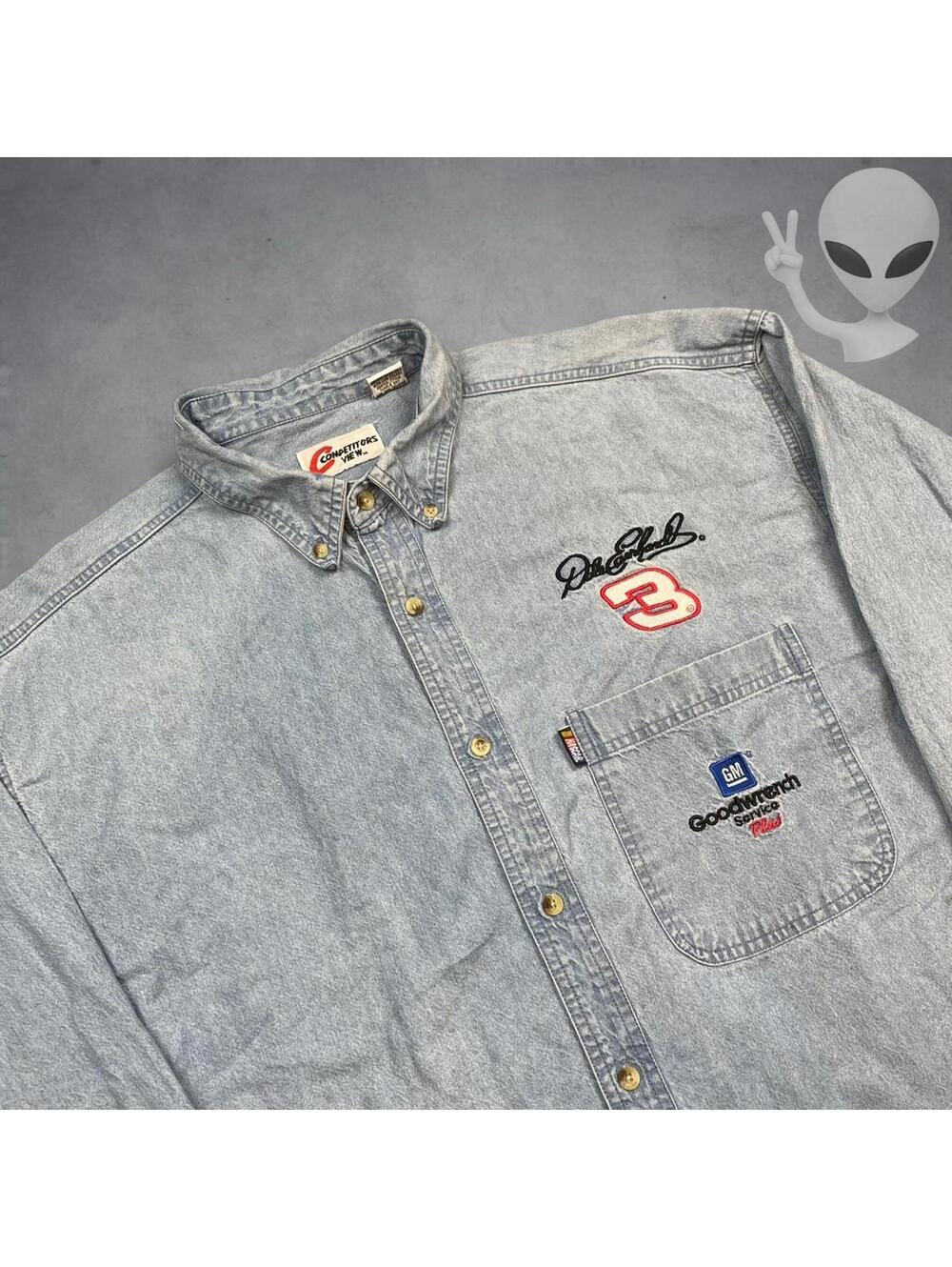 Competitors View Dale Earnhardt Goodwrench Denim Shirt XL